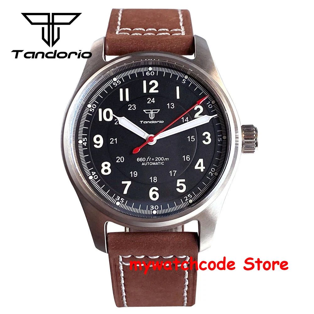 39mm Pilot Tandorio TD143M Miyota8215 Automatic 20BAR Sapphire Luminous