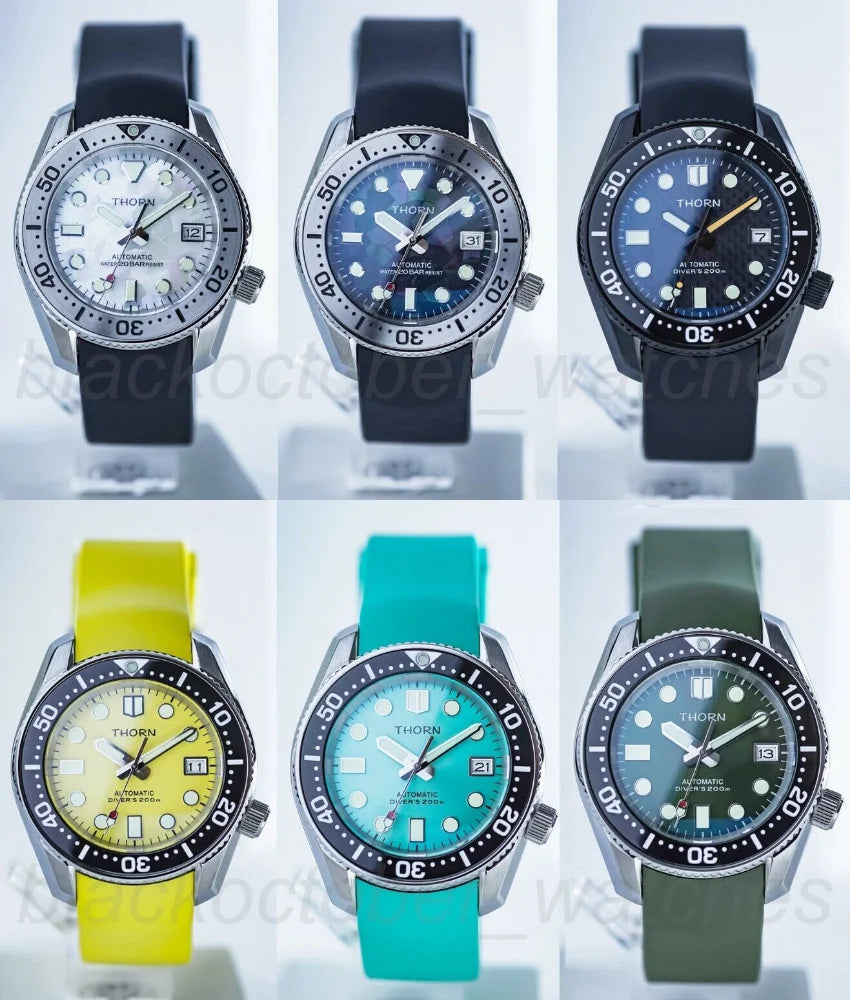 THORN SHY019 MM200 SPB185/187J1 NH35A 200M Diver C3 42mm 316L 20Bar AR Sapphire