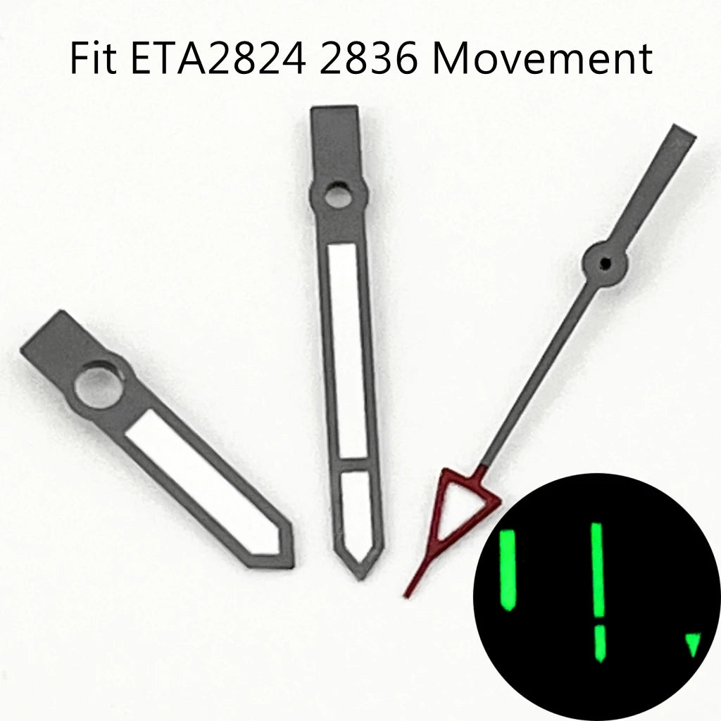 ETA Hands Silver/Black Watch Hands Fit NH35 NH36 PT5000 ETA2836 2824 DG2813 3804 Miyota8215 8205 821A Movement Watch Accessories