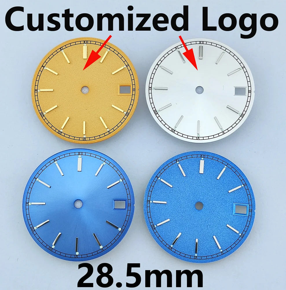 28.5mm Dial NH35 Dial NH36 Gold Watch Dial Blue Dial Color Dial Luminous Dial LOGO Suitable For NH35/NH36 Movement