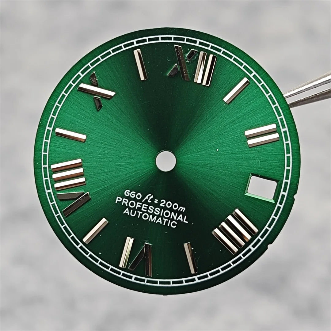 Suitable for NH35A/4R35 Movement Watch Dial 28.5mm Roman Numeral Surface Watch Faces Men's Watches Replacement Accessories