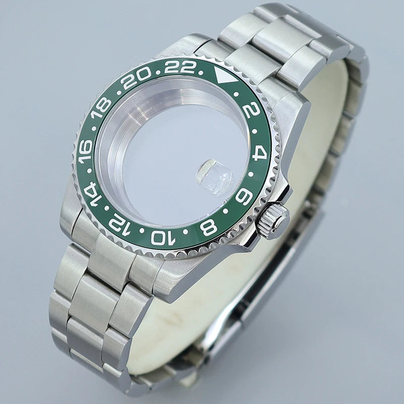 40MM Submariner watch case Eta2824 Sw200 PT5000 Sloping Bezel Sapphire GMT Yacht Master