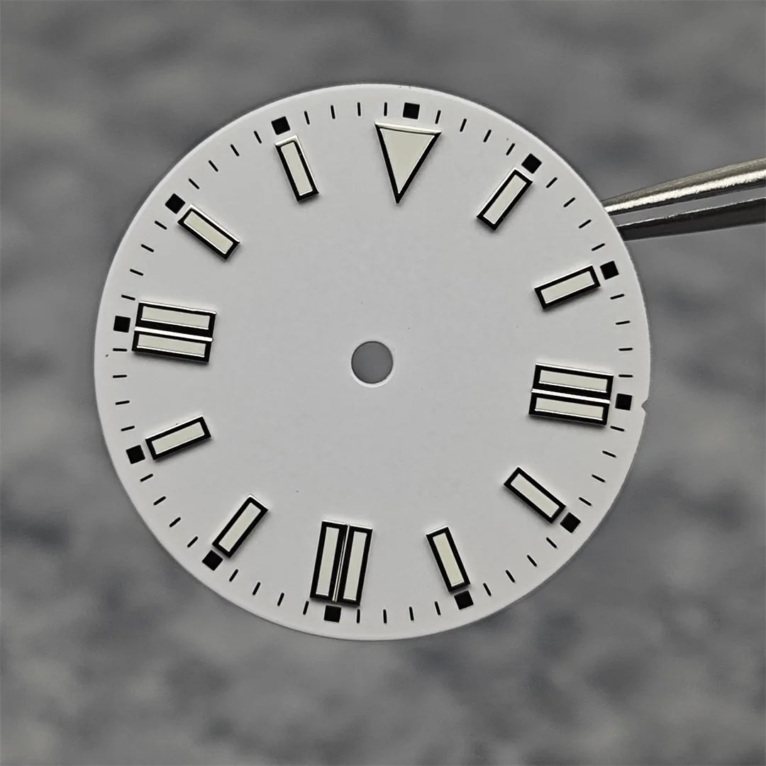 28.5mm Watch Dial Colorful Enameled Surface with Green Luminous Watch Faces for NH35/ ETA2836/ 8215 Mechanical Movement