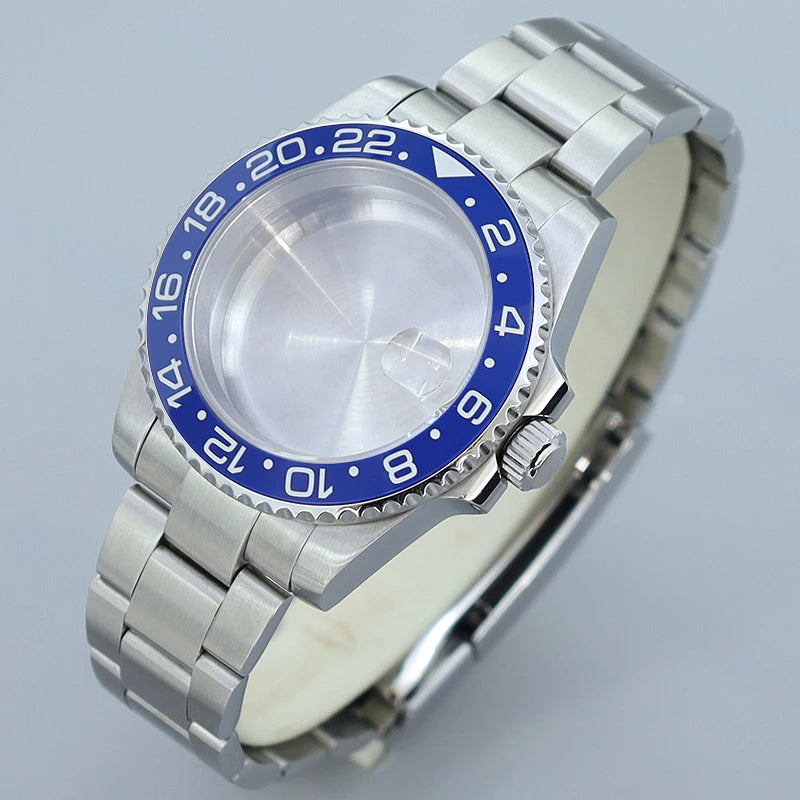 40MM Submariner watch case Eta2824 Sw200 PT5000 Sloping Bezel Sapphire GMT Yacht Master