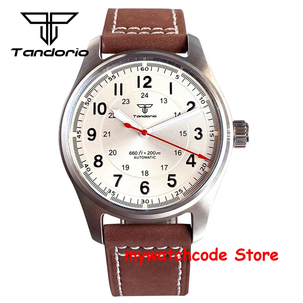 39mm Pilot Tandorio TD143M Miyota8215 Automatic 20BAR Sapphire Luminous