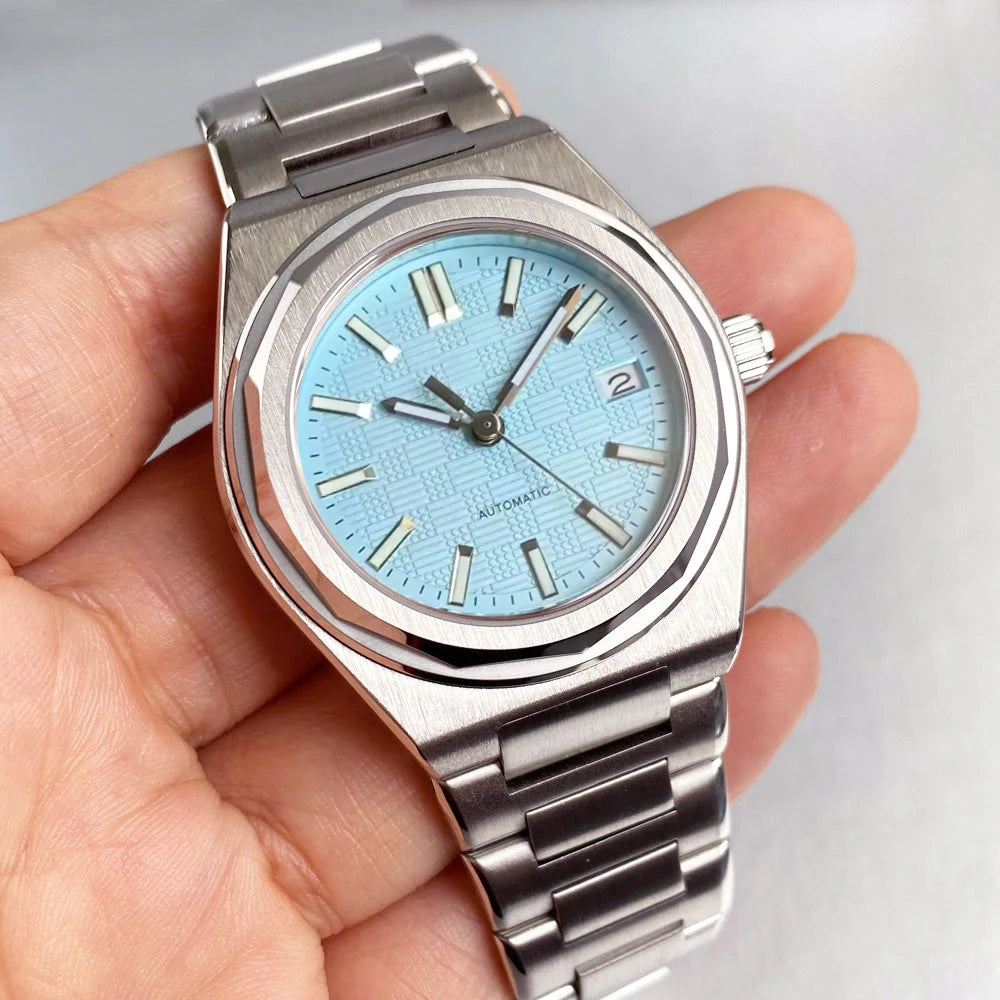 Engineer Mod Watch 40mm Tandorio TD332B Japan NH35A Automatic Grid Dial Sapphire Luxury 20Bar Glass back/ Solic back