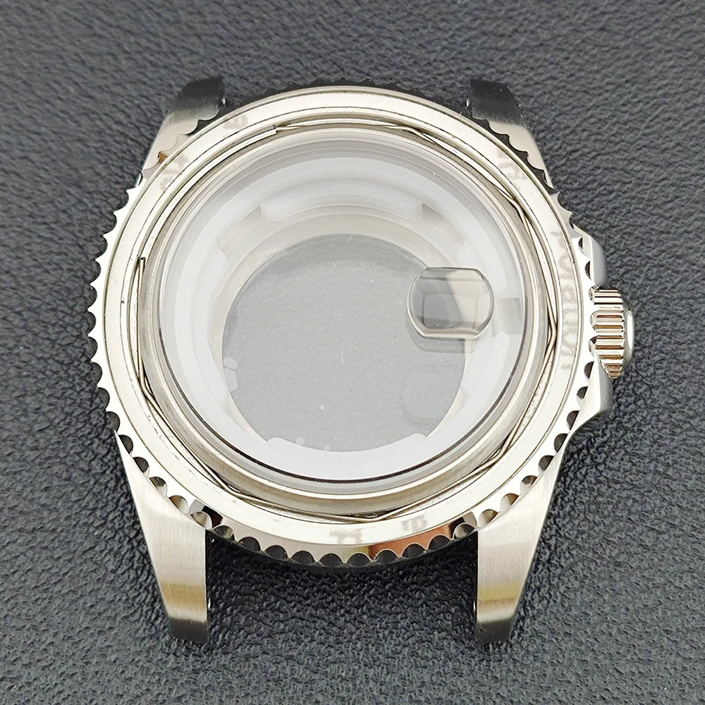 34MM NH05 Watch Case bezel insert ring sapphire glass stainless steel screw in crown women's watch case, suitable for NH05 NH06 movement