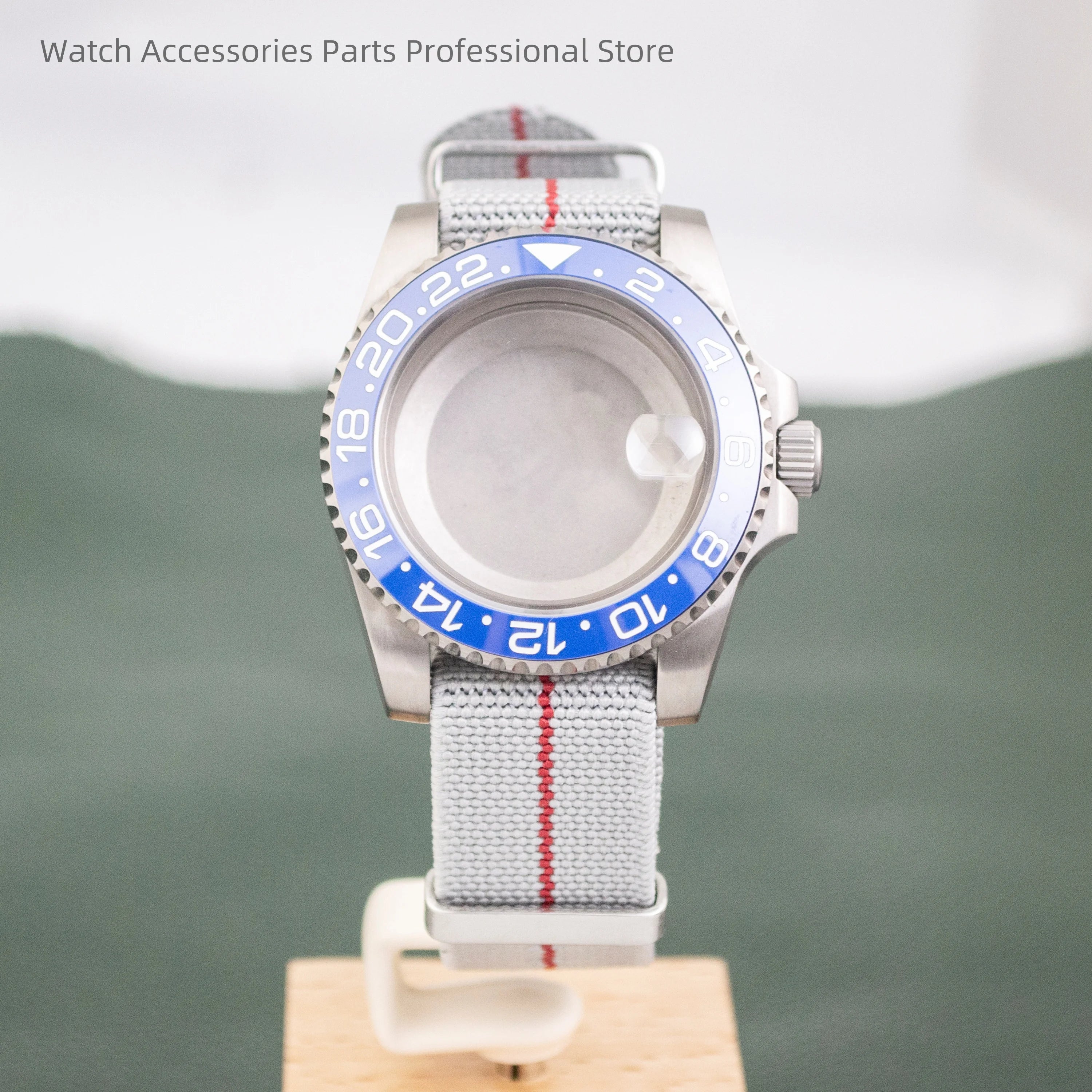 40mm Titanium Watch Case Nylon Strap Sapphire For ETA2824 PT5000 NH35 NH36 SUB GMT Watch Accessories