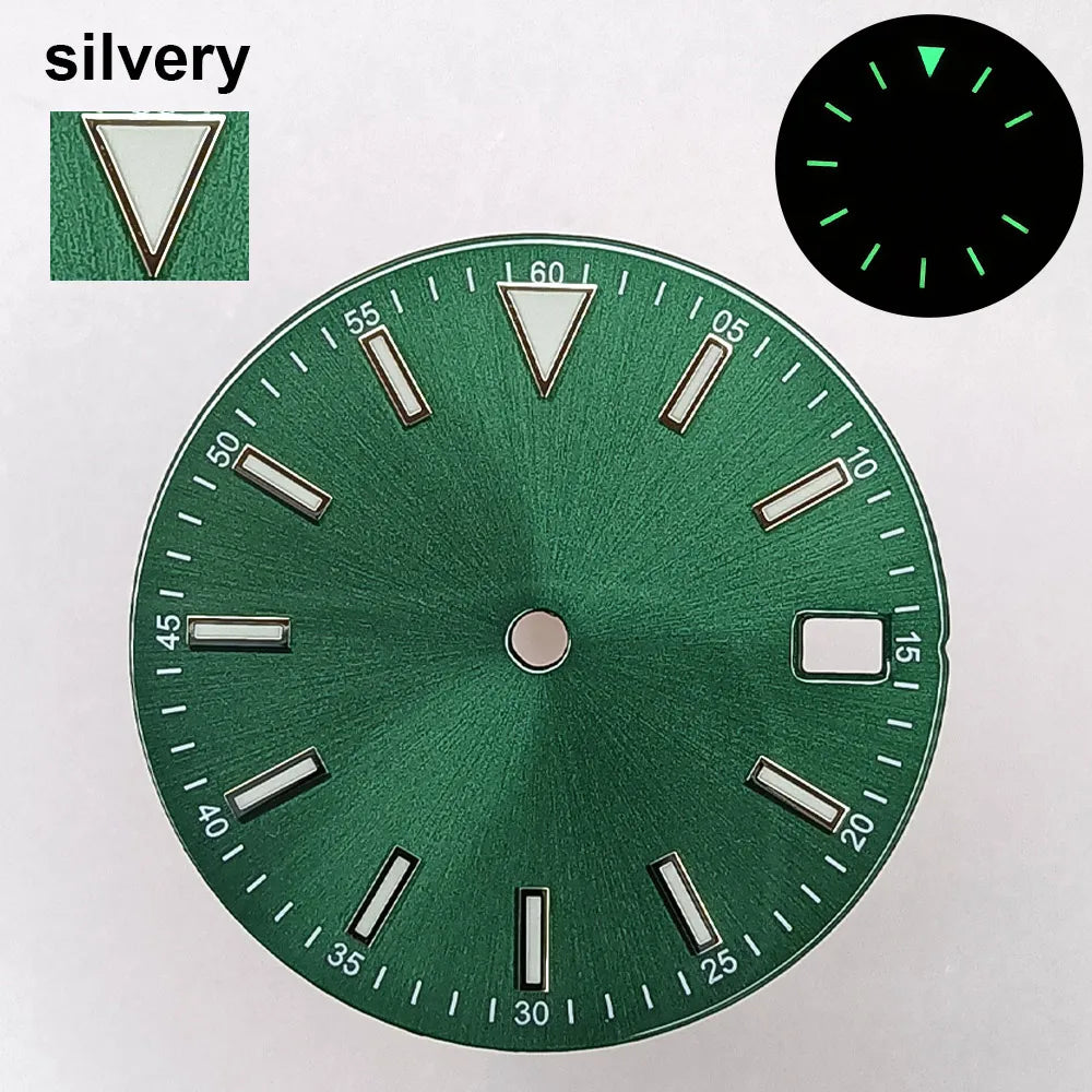 151 type of dials Submariner 28.5mm dial with calendar window suitable for NH35 movement luminous dial can support DIY dial customization name/logo