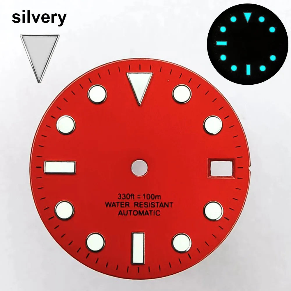 151 type of dials Submariner 28.5mm dial with calendar window suitable for NH35 movement luminous dial can support DIY dial customization name/logo