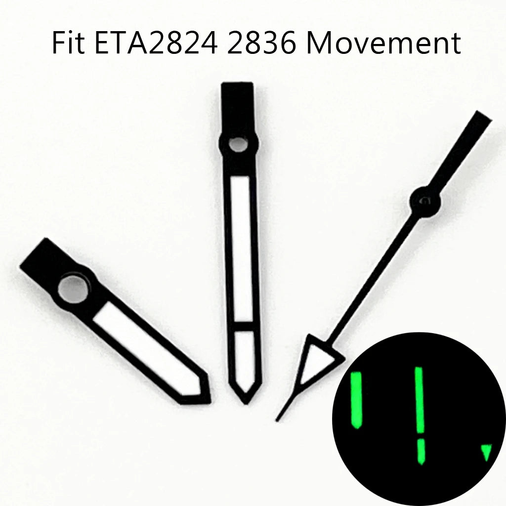 ETA Hands Silver/Black Watch Hands Fit NH35 NH36 PT5000 ETA2836 2824 DG2813 3804 Miyota8215 8205 821A Movement Watch Accessories