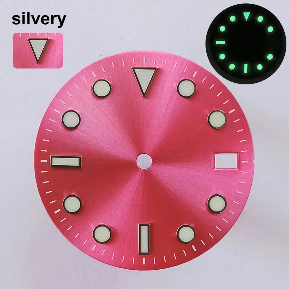 151 type of dials Submariner 28.5mm dial with calendar window suitable for NH35 movement luminous dial can support DIY dial customization name/logo