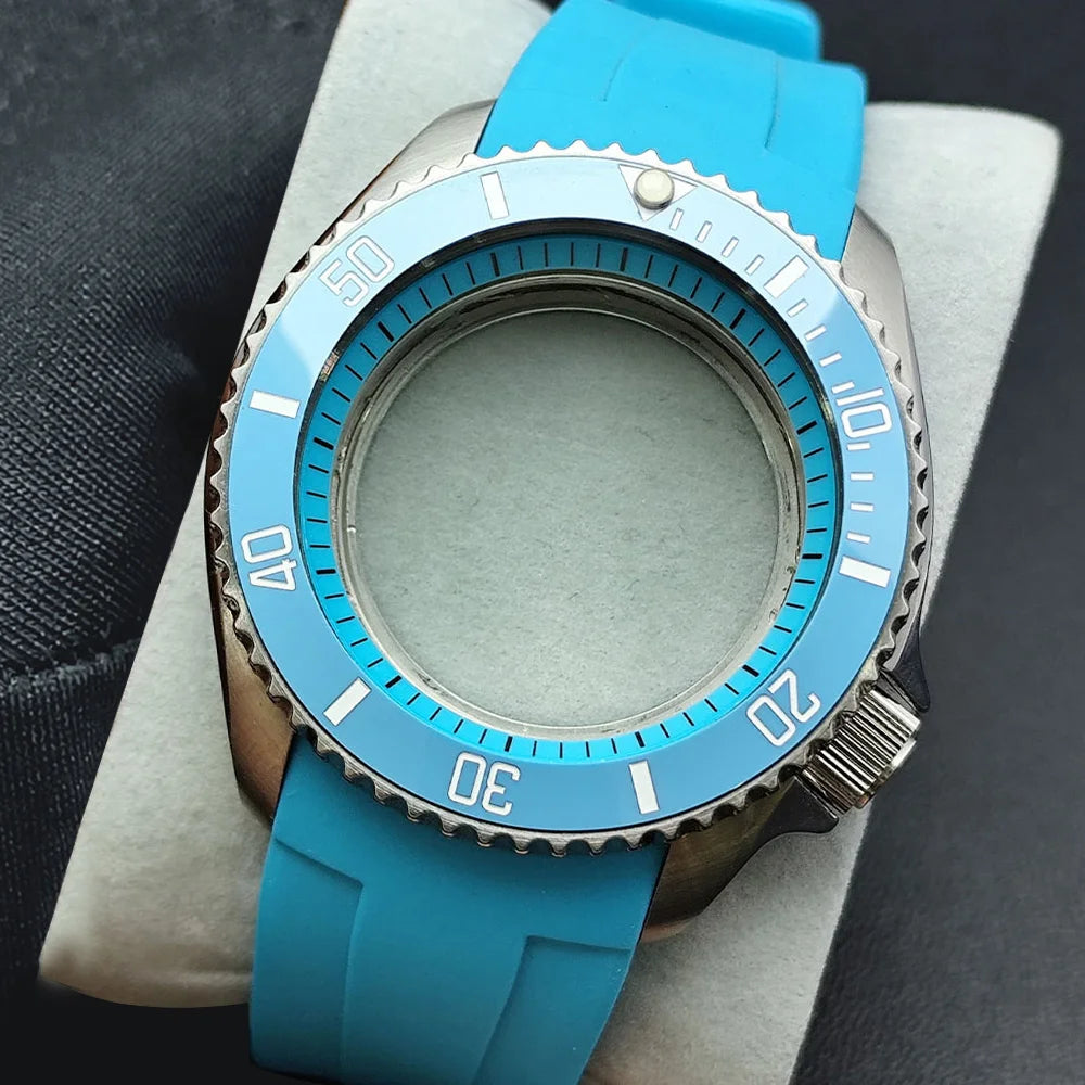 NH35 Case 42mm High-quality Yacht Master Steel Black Case NH35 NH36 Movement Case Watch Accessories Sapphire Glass 22mm Band