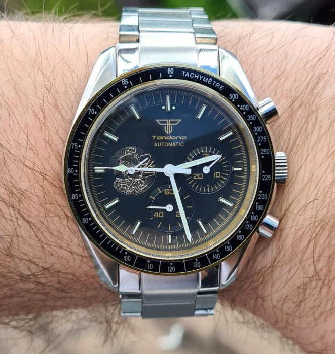 Tandorio 40mm Speed master Automatic NN3836 Movement Chronograph