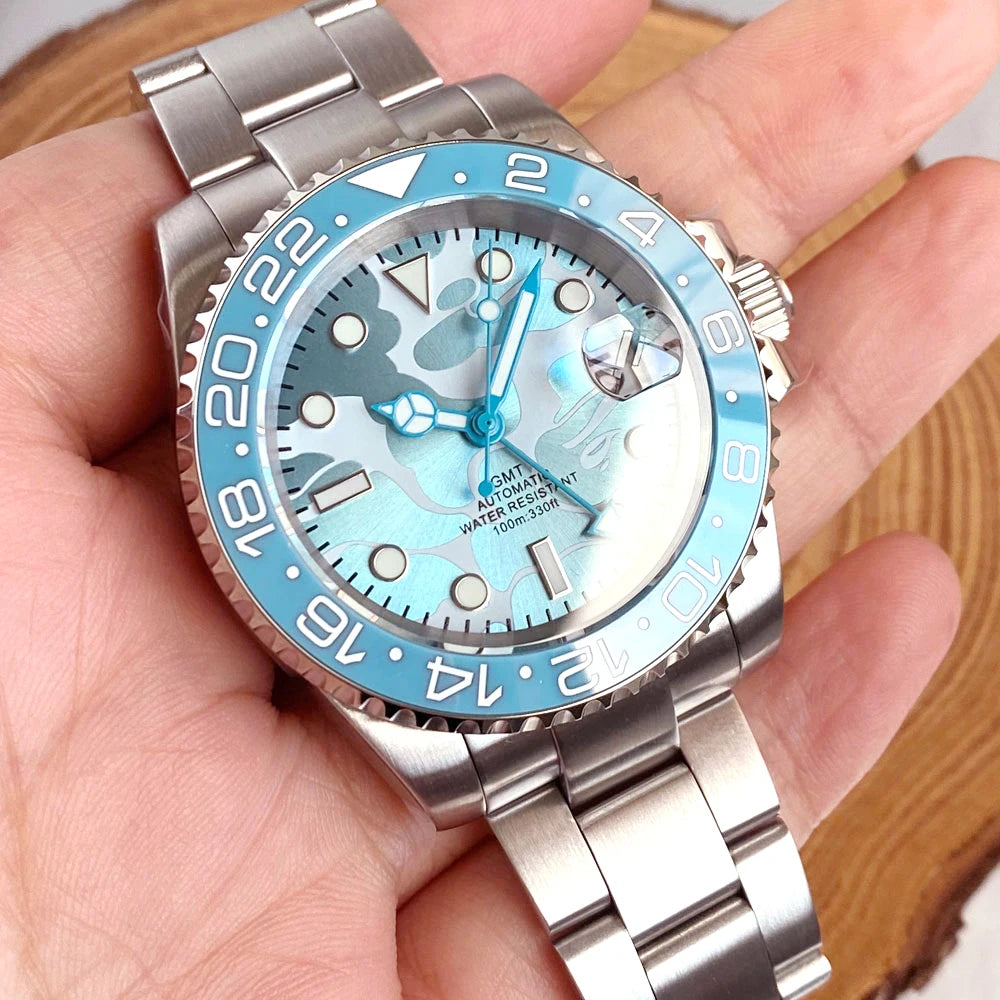 Tandorio ダンドリオ 機械式腕時計 Camoflage Dial NH34A GMT Automatic Watch for Men Tandorio TD265G