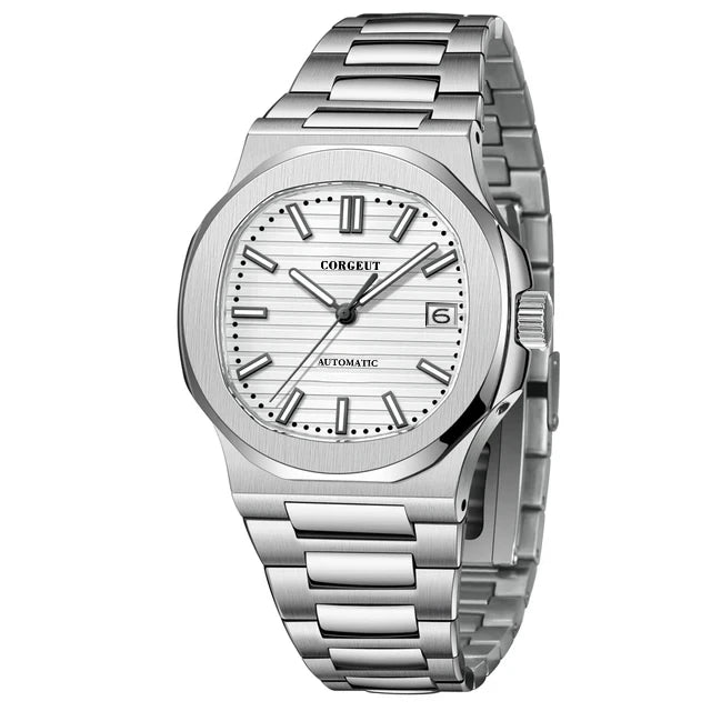 Corgeut 6017 Nautilus Watch 40mm Custom logo NH35 Movement Sapphire Crystal Watch 10bar Lumnious