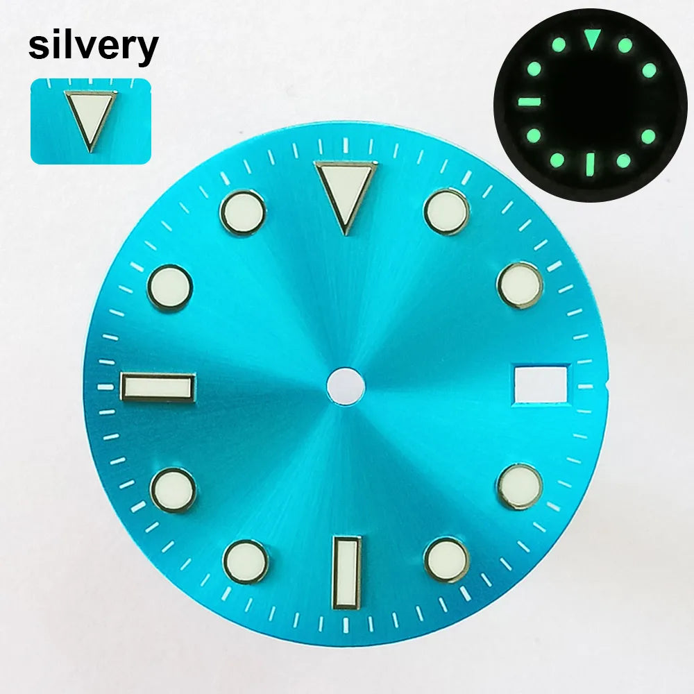 151 type of dials Submariner 28.5mm dial with calendar window suitable for NH35 movement luminous dial can support DIY dial customization name/logo