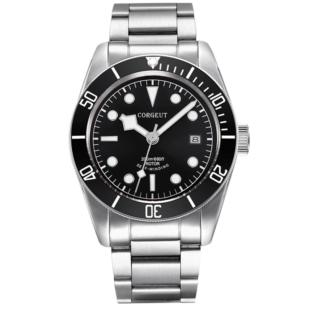 CORGEUT Miyota8215 CG2010 41MM Biwan Snowflake Sapphire Diving watch Date 20bar Sub