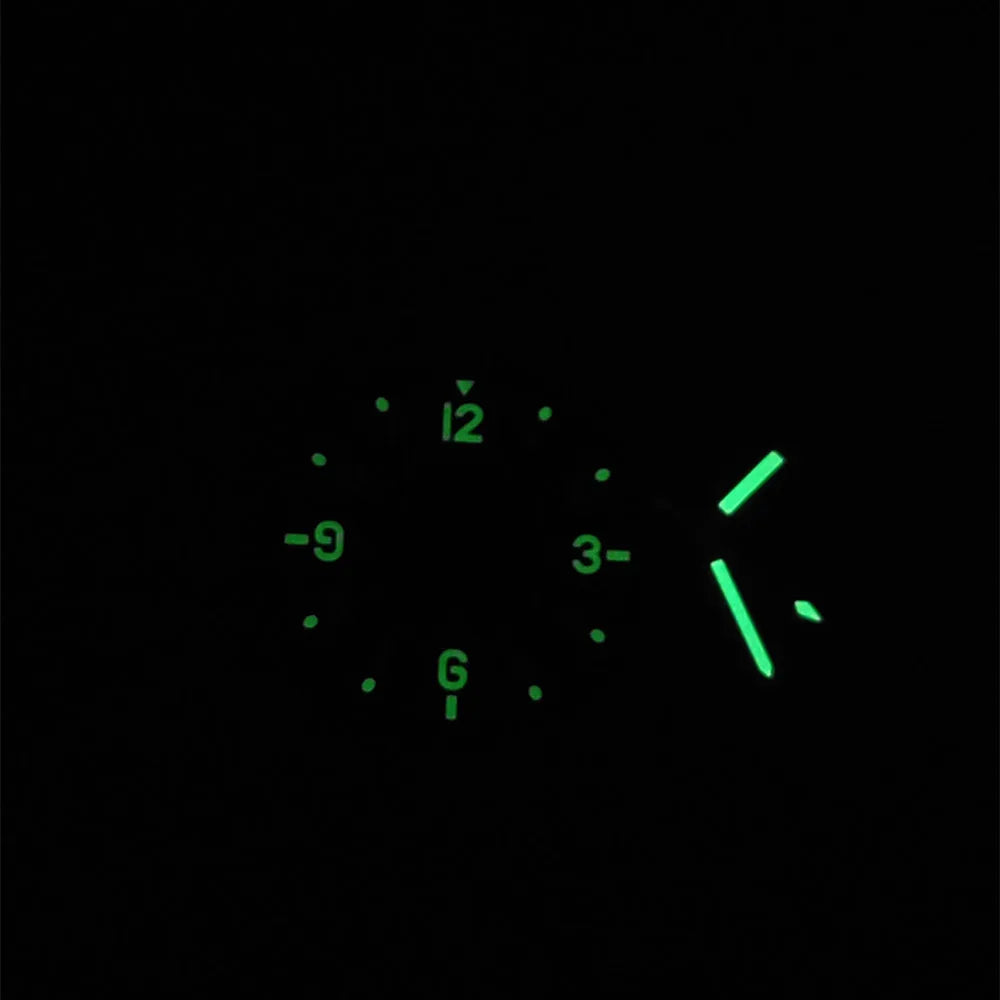 28.5MM Double Digital Circle Watch Dial Hands Green Luminous Faces Men's Watches Modification for TMI NH35