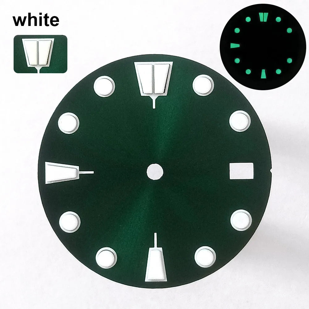 151 type of dials Submariner 28.5mm dial with calendar window suitable for NH35 movement luminous dial can support DIY dial customization name/logo