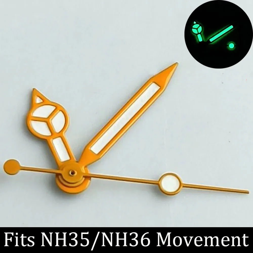 high-quality Watch accessories watch pointer NH series 35 NH36 hands green luminous suitable for N H35/ NH36 movement