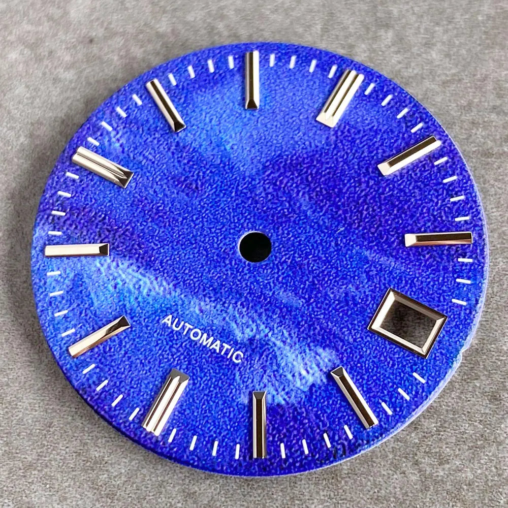 28.5mm Fit N H35 N H36 D iving Irregular DIY Black White Blue Mod Watch Dial Face Watches Accessories Parts Silver Steel Index