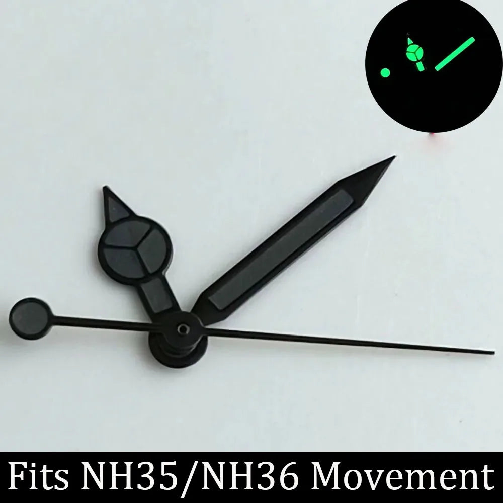 high-quality Watch accessories watch pointer NH series 35 NH36 hands green luminous suitable for N H35/ NH36 movement