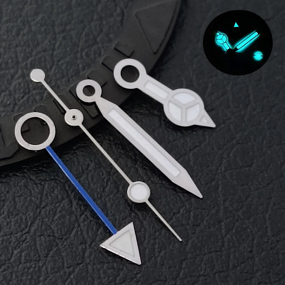 GMT Hands Blue Green/Green Luminous NH34 GMT Watch Hands for NH34 Automatic Movement watch accessories Watch Part For Wristwatch