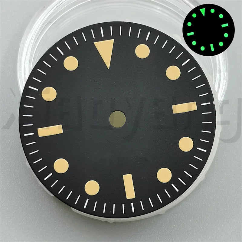 California Dial 29mm Sterile Green Luminous for NH35 NH36 NH34 ETA2824 PT5000