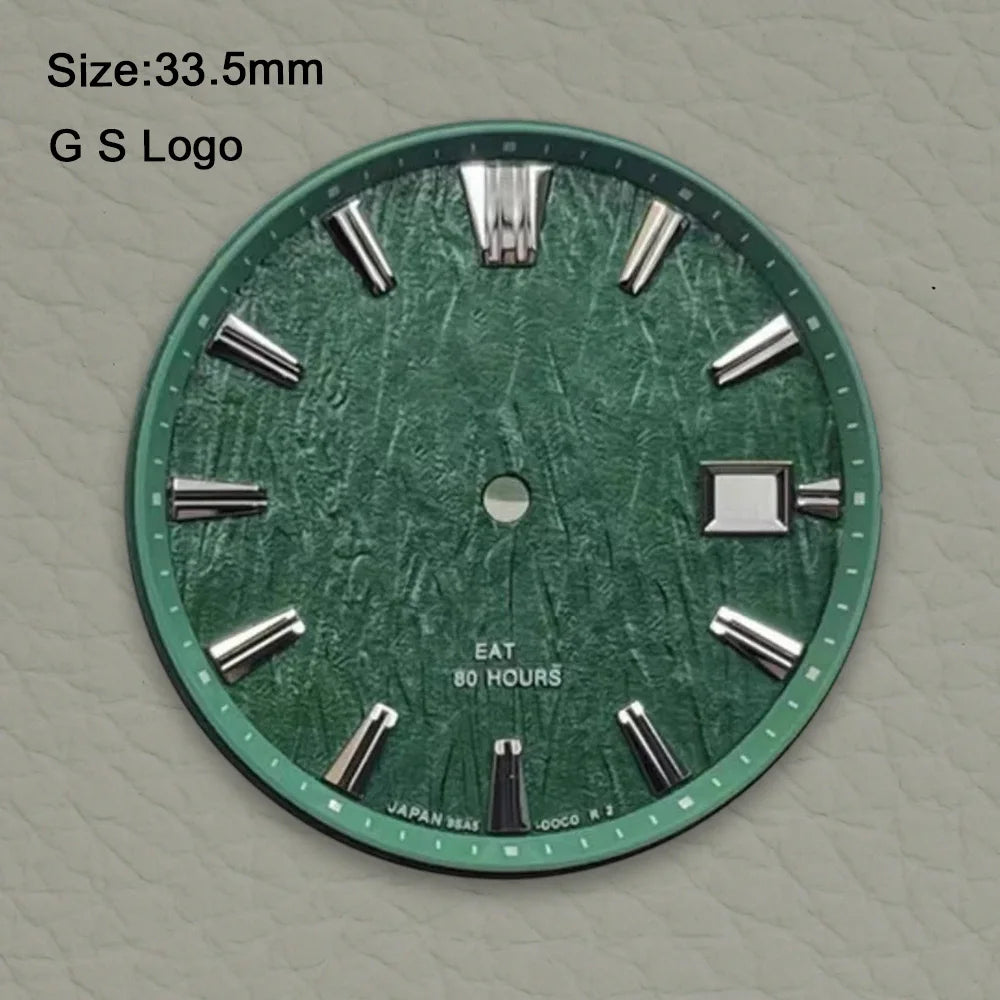 New 33.5mm G S Logo Dial water ripple Dial Suitable For NH36 Nh35 Movement High Quality Watch Modification Accessories