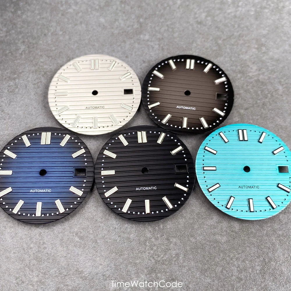 Nautilus Dial For NH35 movement NH36 NH38 NH70 NH71 NH72 29.2mm green Luminous Hands set