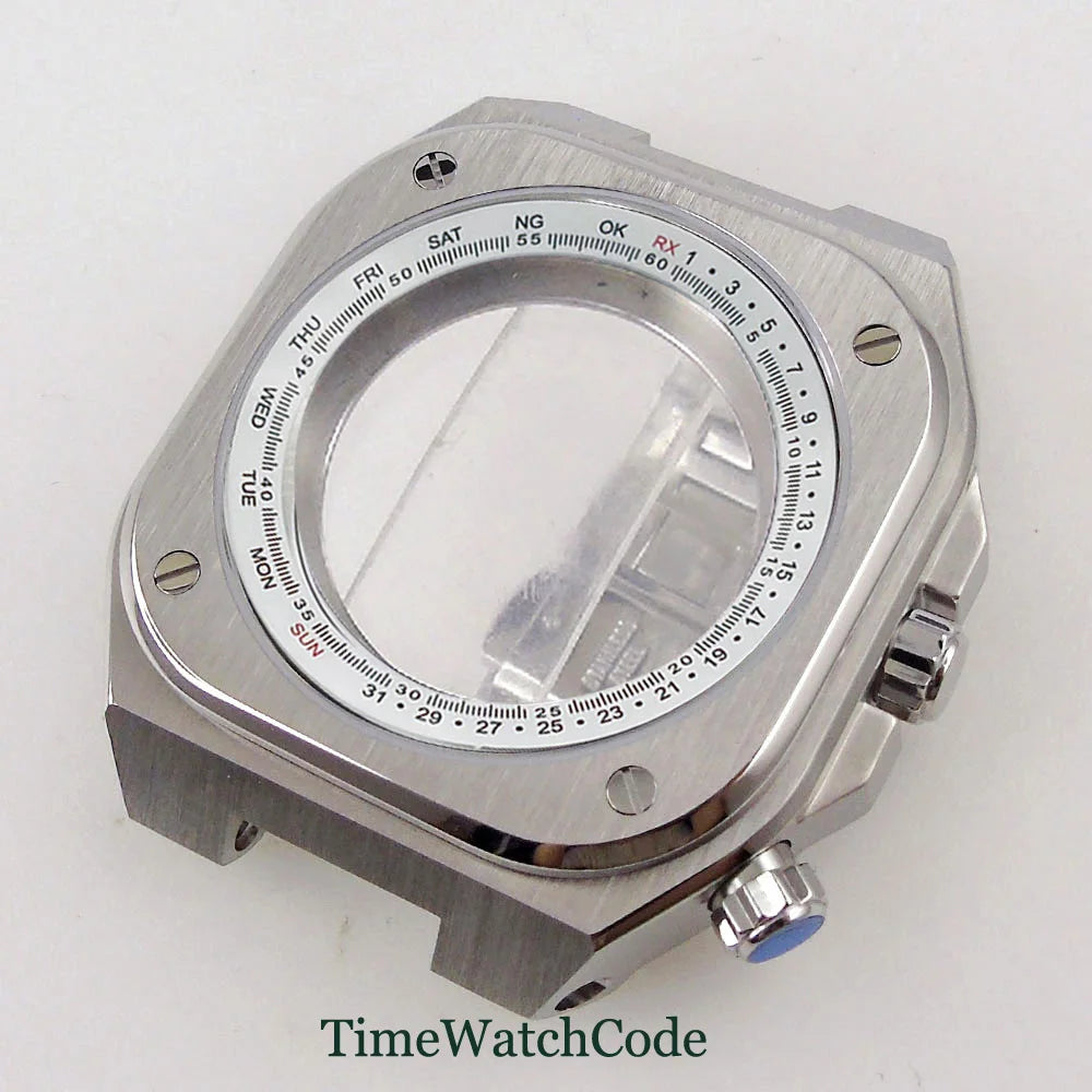 42mm Br-05 Watch Case Rotating Chapter Ring for NH35A NH36A NH34 ETA2824 PT5000 etc Square Case Sapphire Glass Back 10ATM