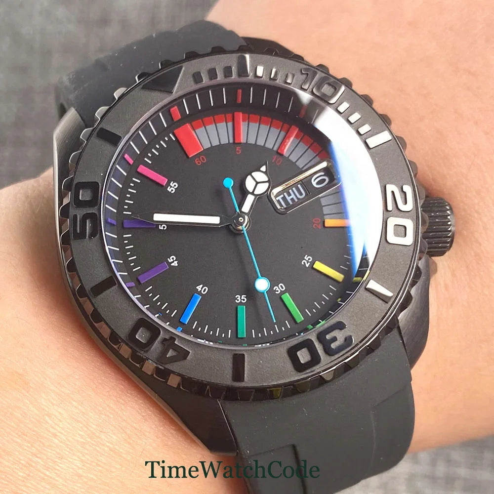 Skx007 Yacht Master Tandorio TD269 PVD Black 41mm 20ATM Diver