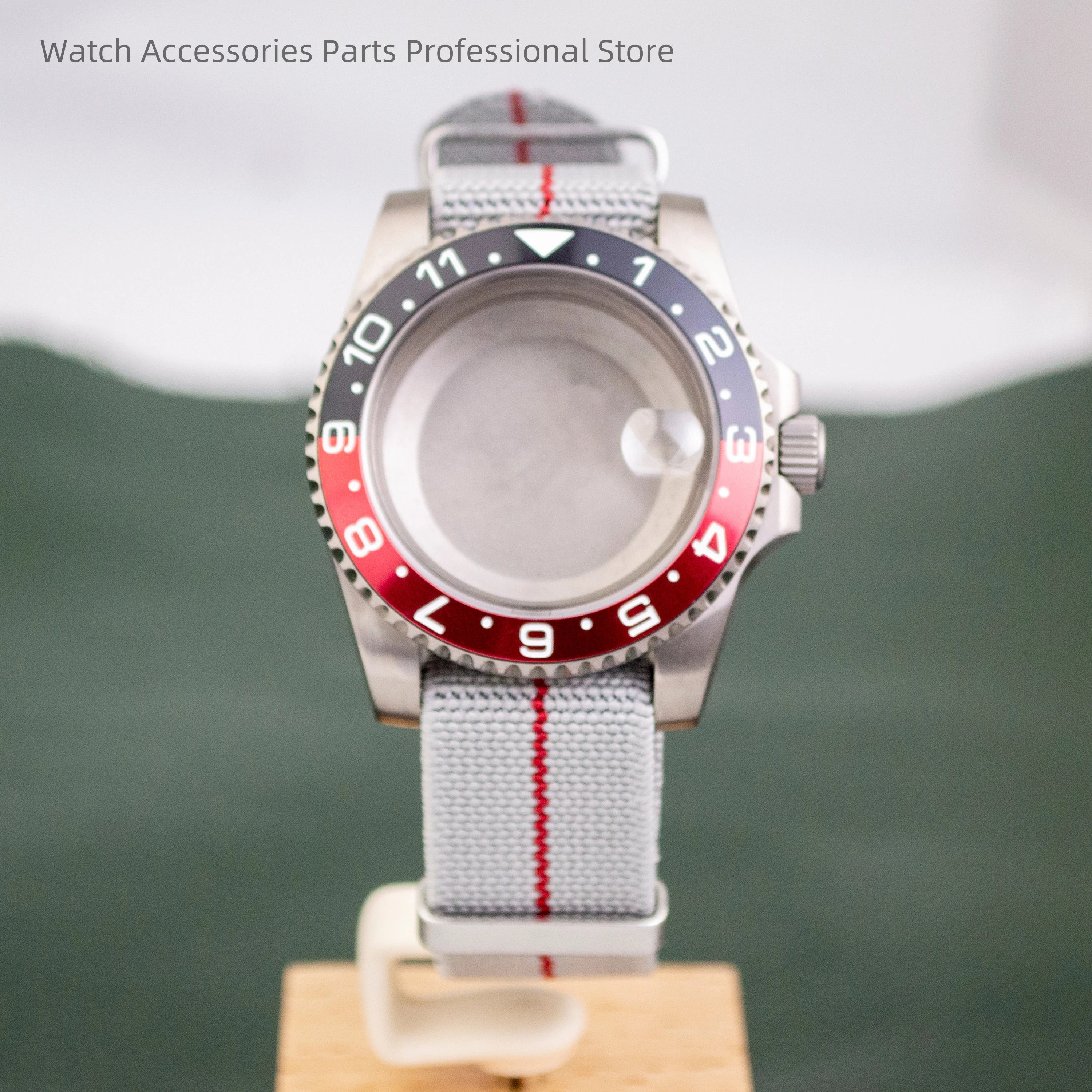 40mm Titanium Watch Case Nylon Strap Sapphire For ETA2824 PT5000 NH35 NH36 SUB GMT Watch Accessories