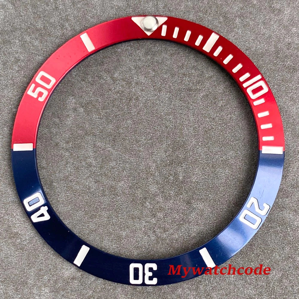 38mm x 30.5mm Black Red Purple Bezel Insert Replacement Part For 40mm GMT SUB SKX 007 Mens Watch Accessories Case Ring