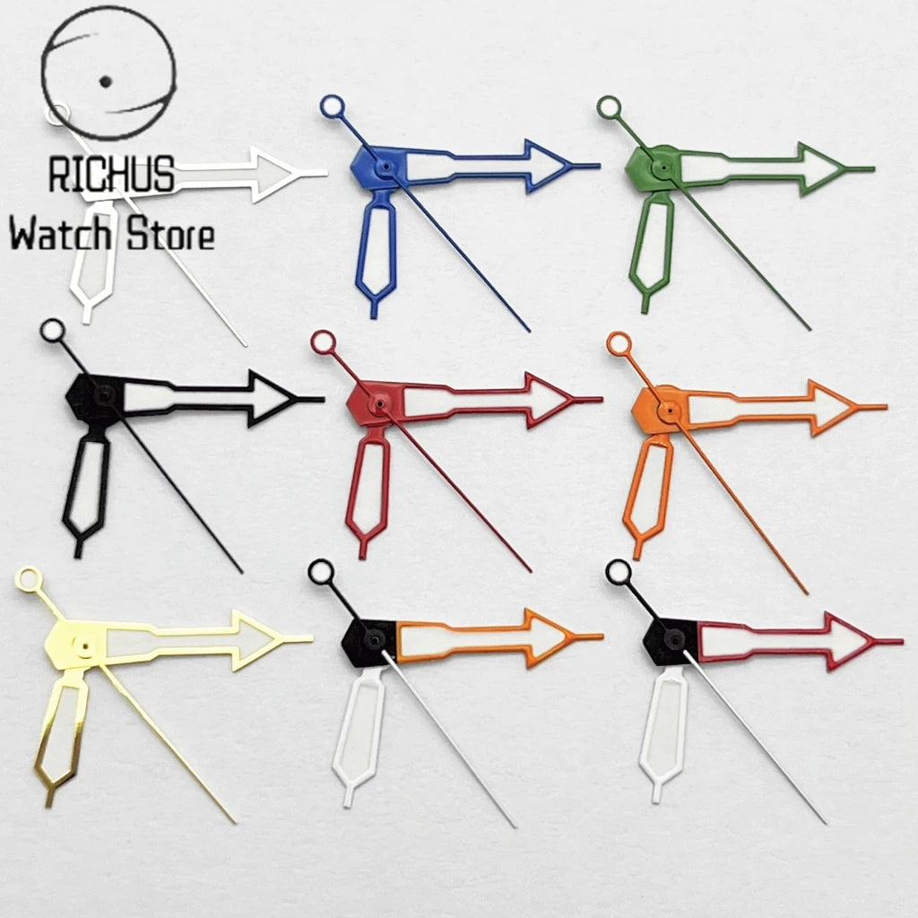 Watch Hands Green Luminous Fit NH35 NH36 ETA2824 2836 Miyota 8205 8215Mingzhu DG2813 3804 Movement Watch Accessories