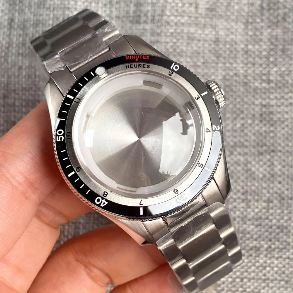 Serica Diver Case 20bar Diving Steel Watch Case for NH34 NH35 NH36 NH37 NH70 NH72  ETA2824 PT5000 Bow Sapphire Glass 120click Bezel Ceramic Insert