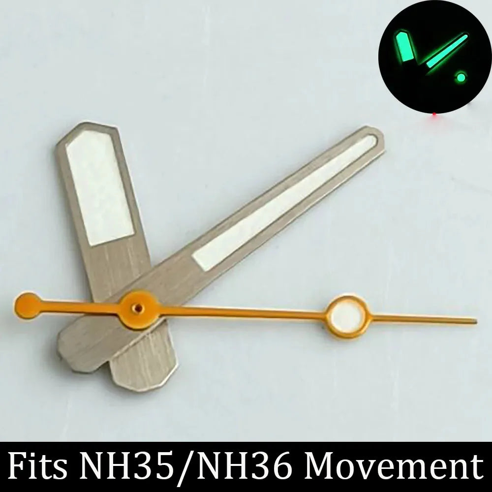 high-quality Watch accessories watch pointer NH series 35 NH36 hands green luminous suitable for N H35/ NH36 movement