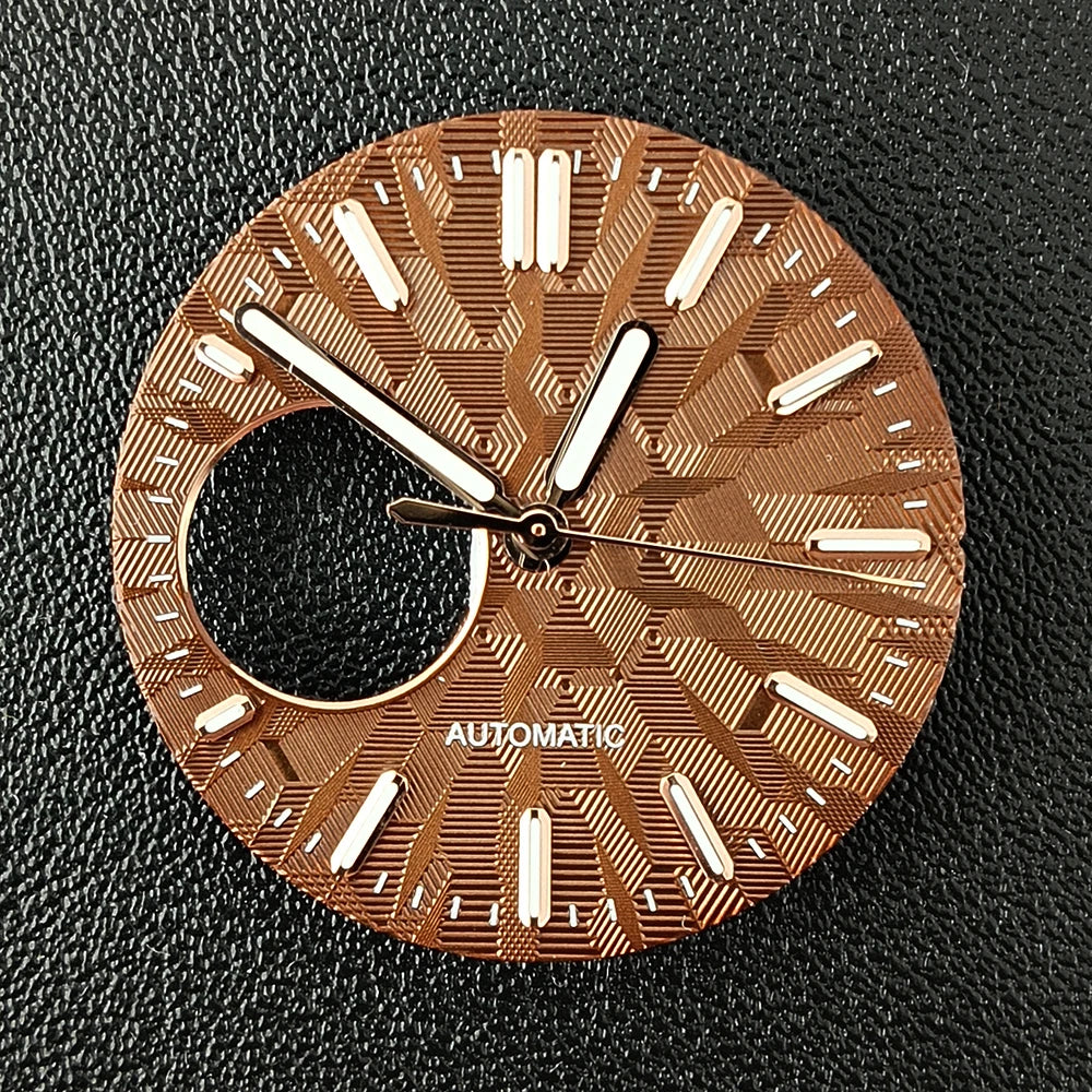 NH38 Watch Dial man watch Custom logo dial green luminous suitable for NH38 movement watch accessories