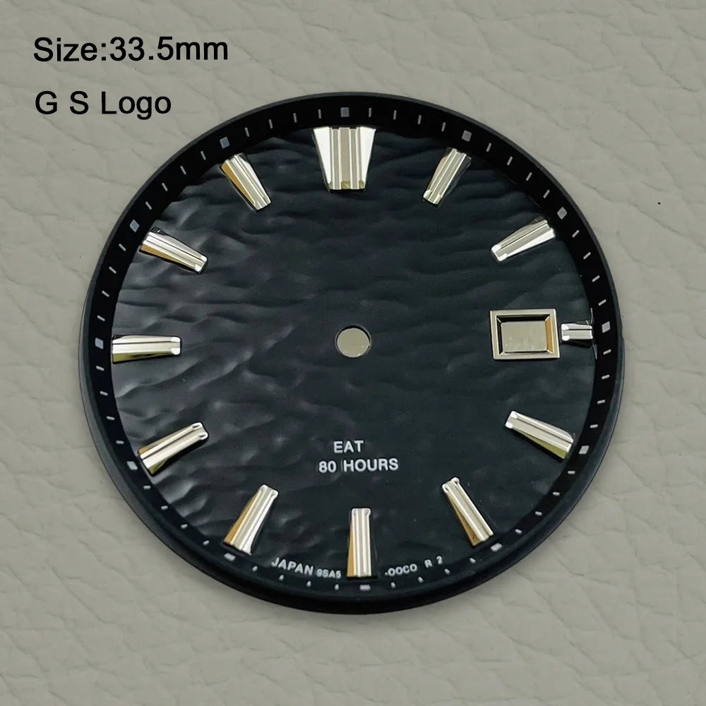 New 33.5mm G S Logo Dial water ripple Dial Suitable For NH36 Nh35 Movement High Quality Watch Modification Accessories