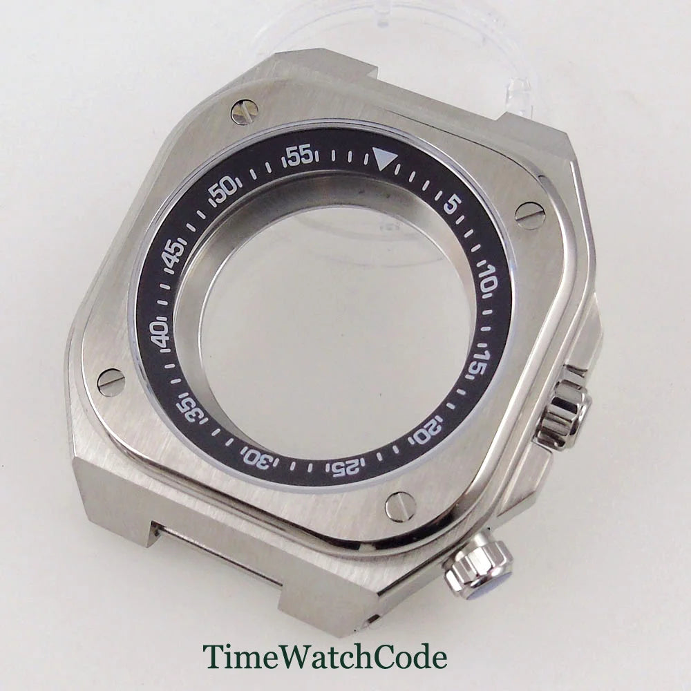42mm Br-05 Watch Case Rotating Chapter Ring for NH35A NH36A NH34 ETA2824 PT5000 etc Square Case Sapphire Glass Back 10ATM