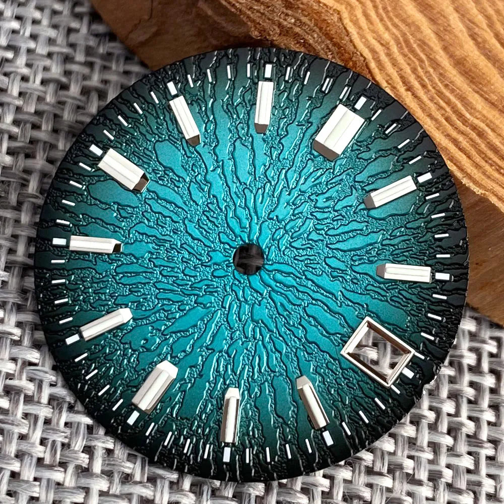 29mm Glossy Texture watch dial Luminous Fit NH35 NH36 Automatic Movement For Diving Men Watch Parts Accessories