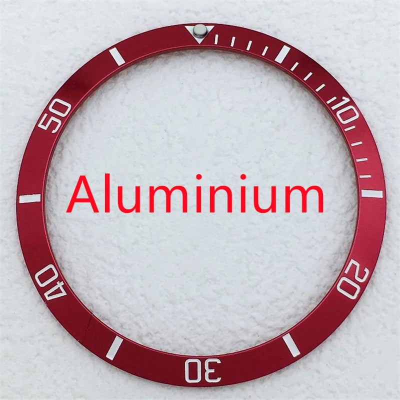 BB58 Watch Bezel Insert 37.2mm x 31.4mm Ceramic/aluminium for 39mm Case Watch Accessory Parts