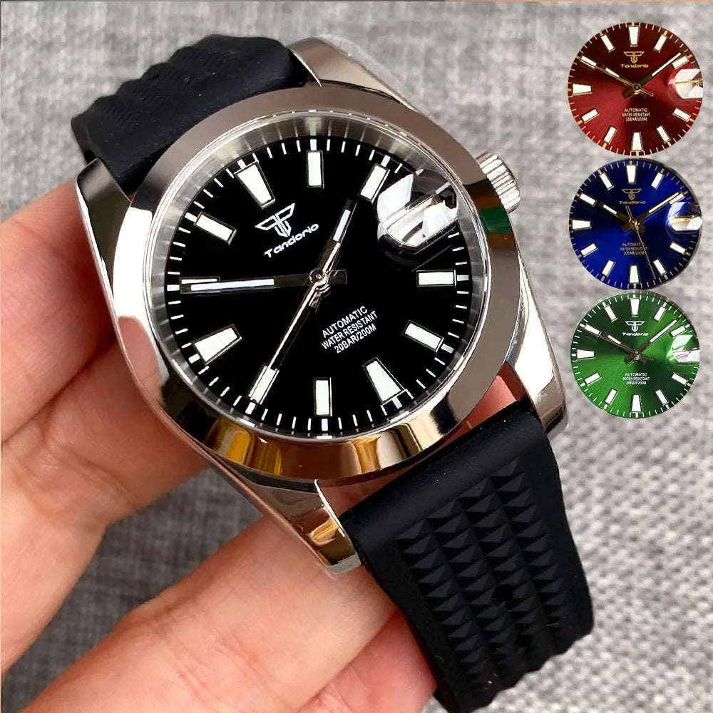 Tandorio 36mm NH35A Explorer Business Sapphire Glass Luminous