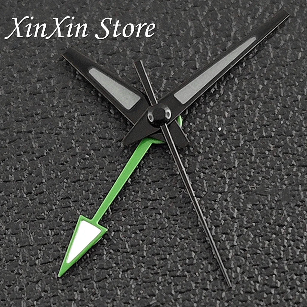 GS 4 Pointers NH34A GMT Watch Hands C3 Green Luminous Watch Needles for NH34 NH35 NH36 NH38 Movement