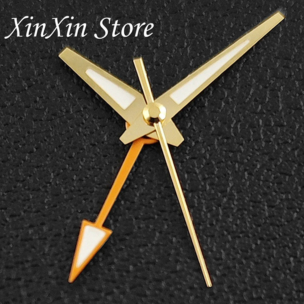 GS 4 Pointers NH34A GMT Watch Hands C3 Green Luminous Watch Needles for NH34 NH35 NH36 NH38 Movement