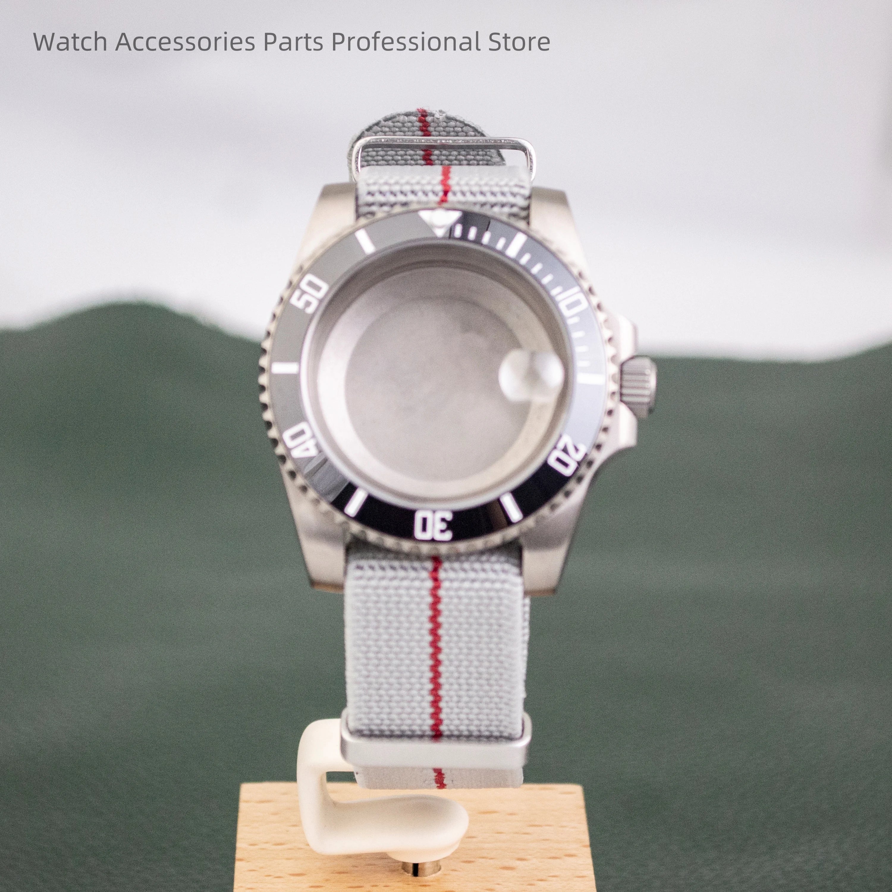 40mm Titanium Watch Case Nylon Strap Sapphire For ETA2824 PT5000 NH35 NH36 SUB GMT Watch Accessories