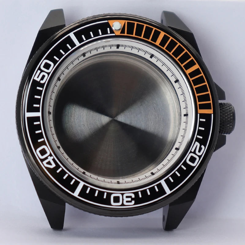 43.8mm Modified Samurai Watch Case Sapphire For NH35 NH36 NH38 4R36 Movements 100M Waterproof