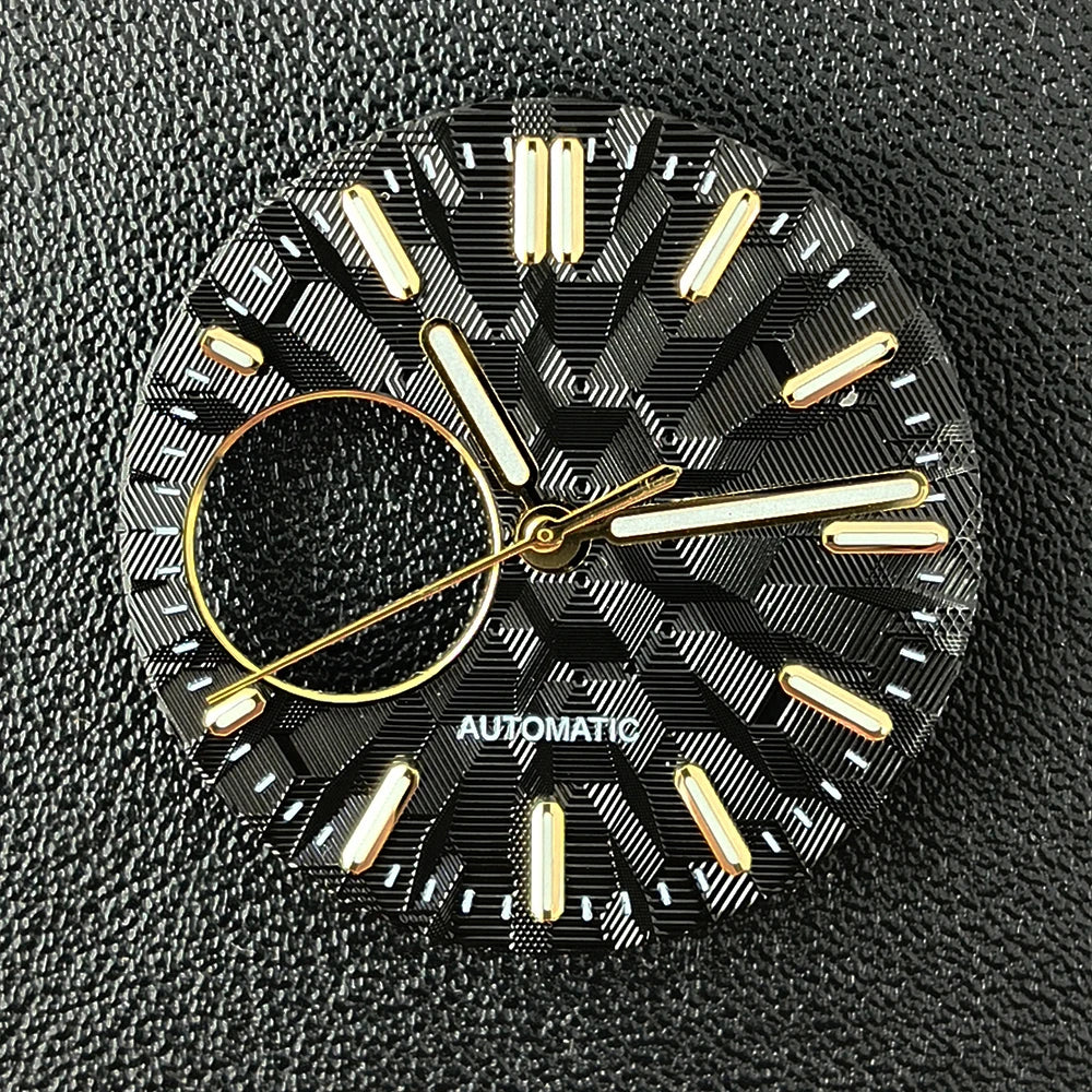 NH38 Watch Dial man watch Custom logo dial green luminous suitable for NH38 movement watch accessories