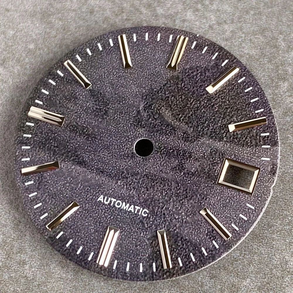 28.5mm Fit N H35 N H36 D iving Irregular DIY Black White Blue Mod Watch Dial Face Watches Accessories Parts Silver Steel Index